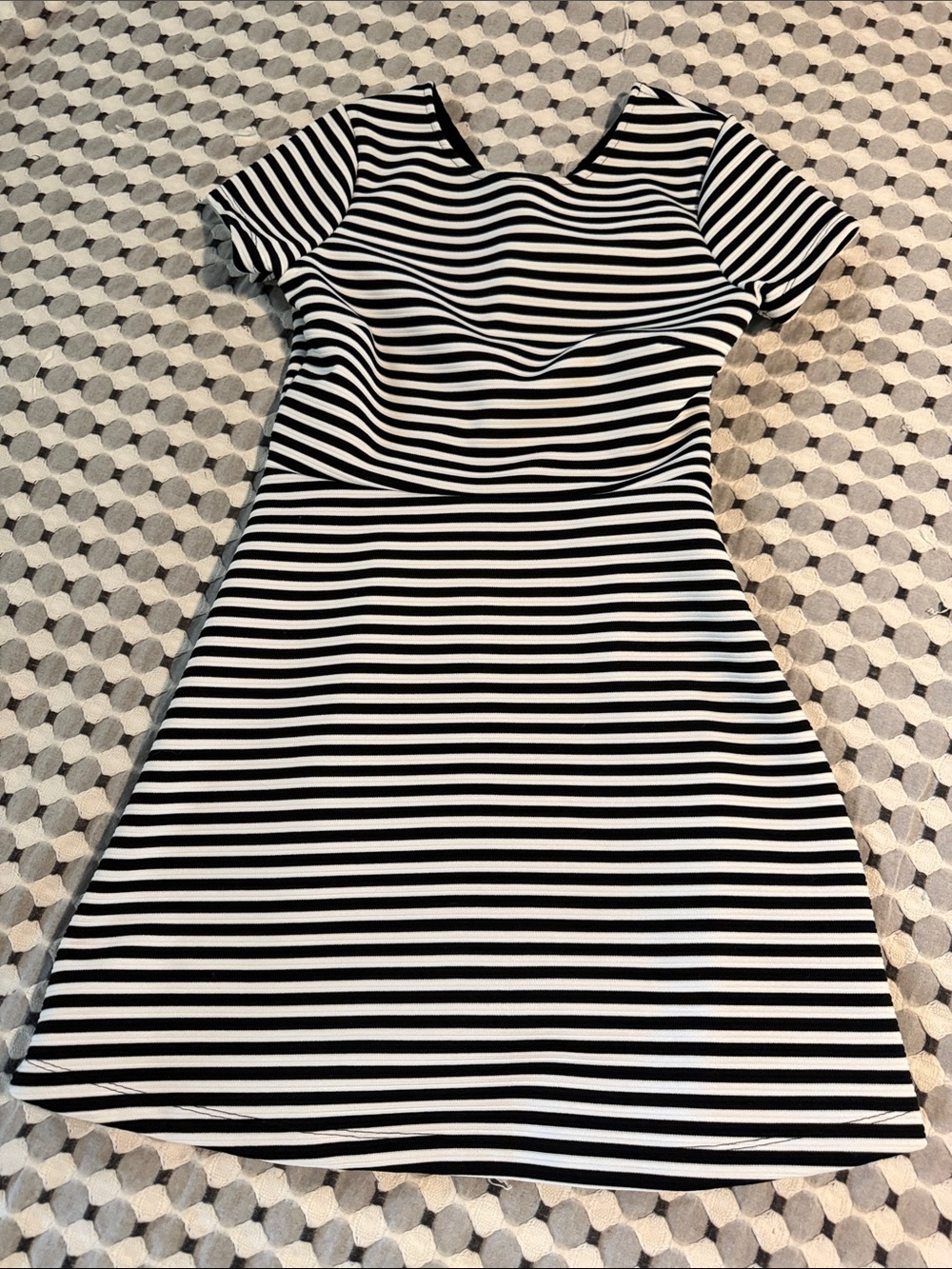 Topshop Black and White Striped Dress